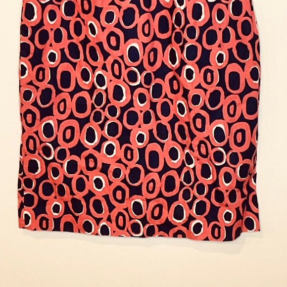 BODEN womens cotton dress WH361 Notch Neck Pink Blue Print Sleeveless circle 6 - Picture 5 of 8